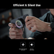 Man gaming with silent, efficient NEEWER phone cooling fan attached to phone