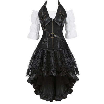 Robe corset de pirate gothique – Costume de foire Steampunk Renaissance