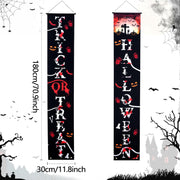 Size guide for Halloween banner showing dimensions 180cm by 30cm