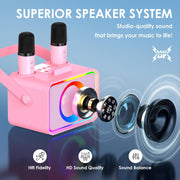 Karaoke machine with HD stereo speaker and enhanced bass audio system
