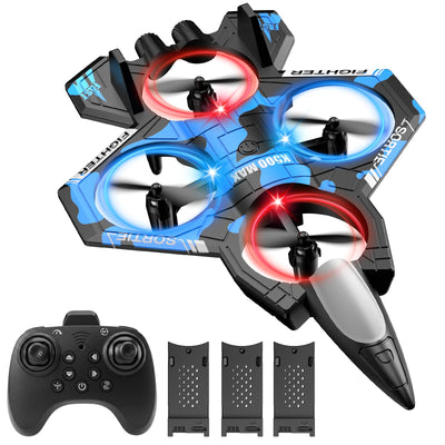 Kids RC Stunt Airplane with 360° Flips, LED Lights & 3 Batteries