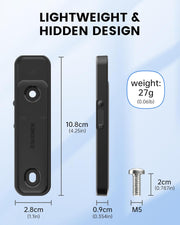 Technical dimensions and weight of the compact RAVEMEN tracker