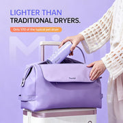Lightweight purple pet hair dryer for convenient home and travel grooming