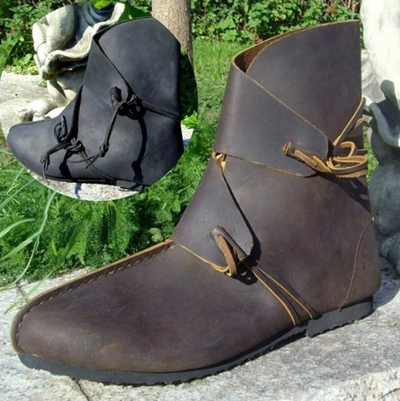 Bottines médiévales Renaissance pour homme – Chaussures de cosplay en cuir synthétique
