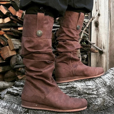 Bottes médiévales souples – Chaussures de costume de pirate gothique vintage