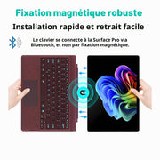 Magnetically detachable Mobee Surface Pro keyboard with Bluetooth pairing
