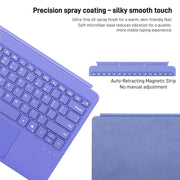 Mobee magnetic keyboard with multi-touch trackpad and retractable magnetic strip