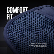 Breathable air-mesh backing on NASA waist bag for warm-weather comfort