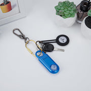 Personal safety alarm attached to keys and keychain accessories