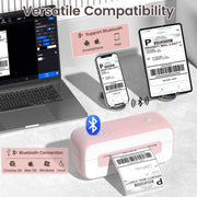 Label printer compatible with phone, tablet, laptop, and Bluetooth devices