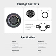Package contents and technical specifications of the NEEWER magnetic phone cooler