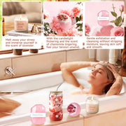 Self care bath gift set with scented candle bath bomb and soap