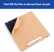 Acrylic panel with peelable film used in Pironman 5-MAX case construction.