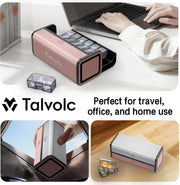 Portable weekly medication organizer for home office and travel