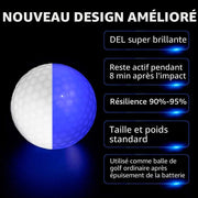 Premium LED golf ball showing illuminated design features