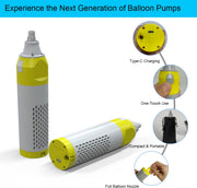 Rechargeable balloon inflator with USB-C charging and one-touch control