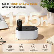 Rechargeable waterless essential oil diffuser with up to 105 hours of operating time
