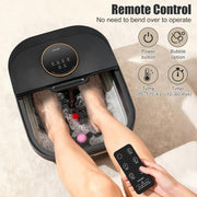 Heated foot spa operated with remote control