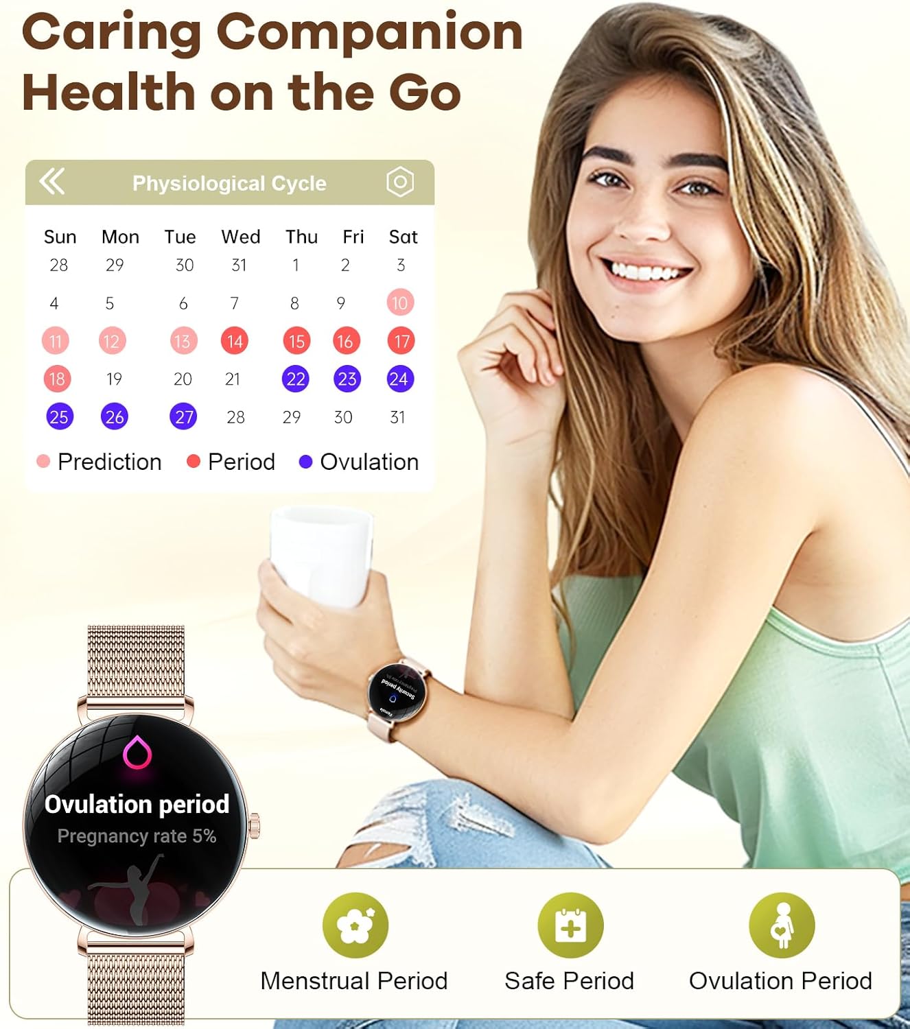 Smartwatch with menstrual cycle tracking feature