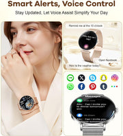 Smartwatch showing voice assistant and smart notifications