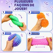 Different ways to play with a sensory stress relief cube