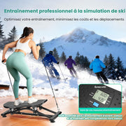 Professional ski training simulator with LCD screen for home use