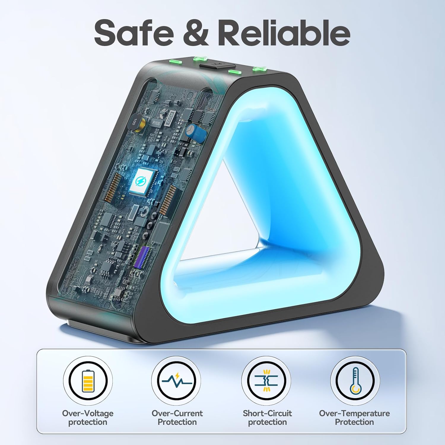 Smart chip protection system in transparent RGB Switch 2 charger