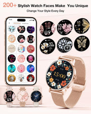 Smartwatch with over 200 customizable watch faces and personalized display options