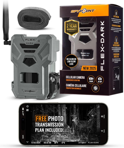 SPYPOINT Flex-Dark Cellular Trail Camera - 40MP Photos, 1080p Video + Audio