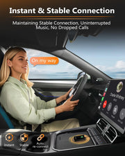 Driver using OneNTech adapter with stable CarPlay connection and call feature