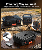 Starlink Mini case compatible with portable power stations and USB-C PD power banks