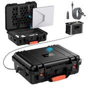 Starlink Mini waterproof hard case with DC power port, cable and USB-C adapter