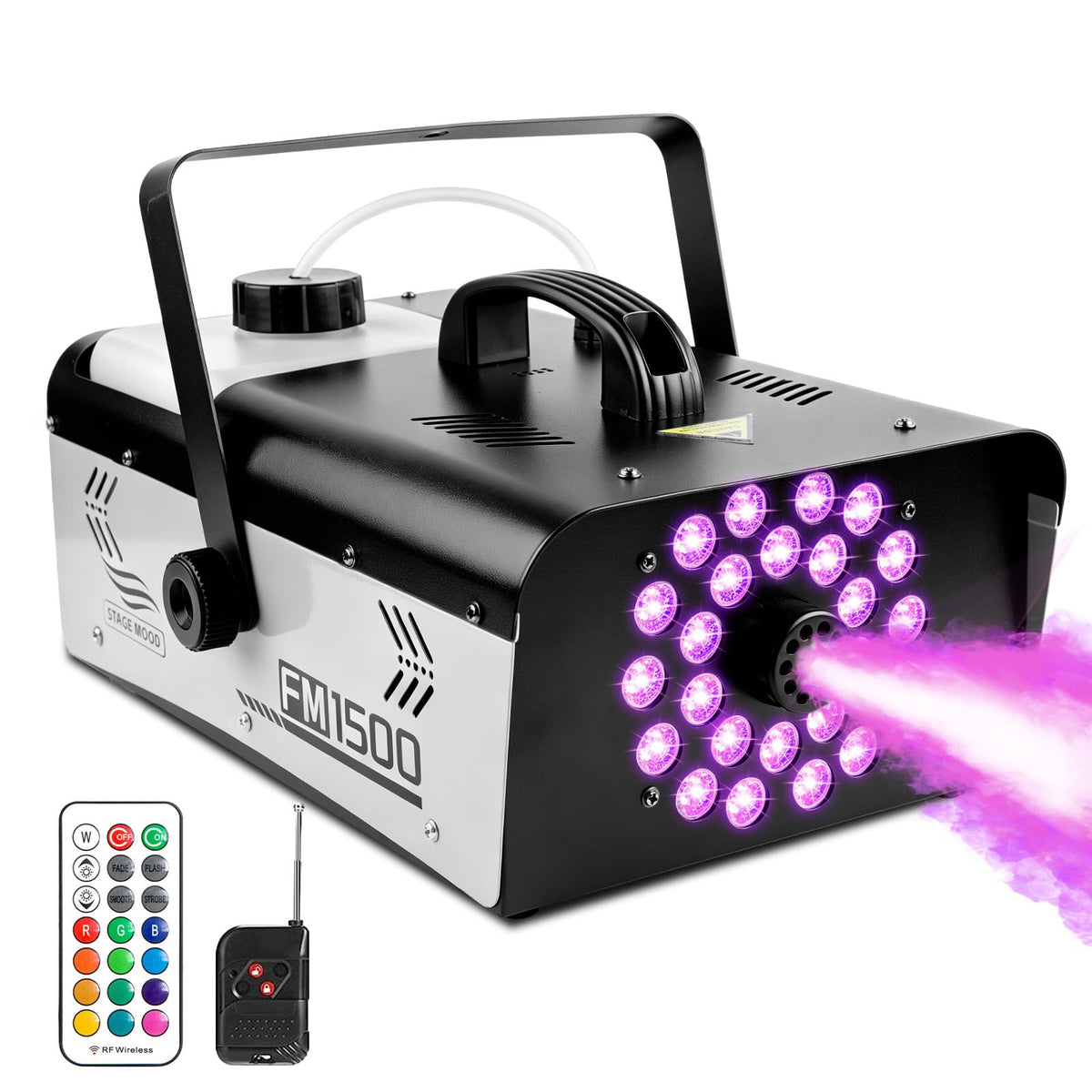 1500W fog machine with integrated 24 LED lights - product image 1