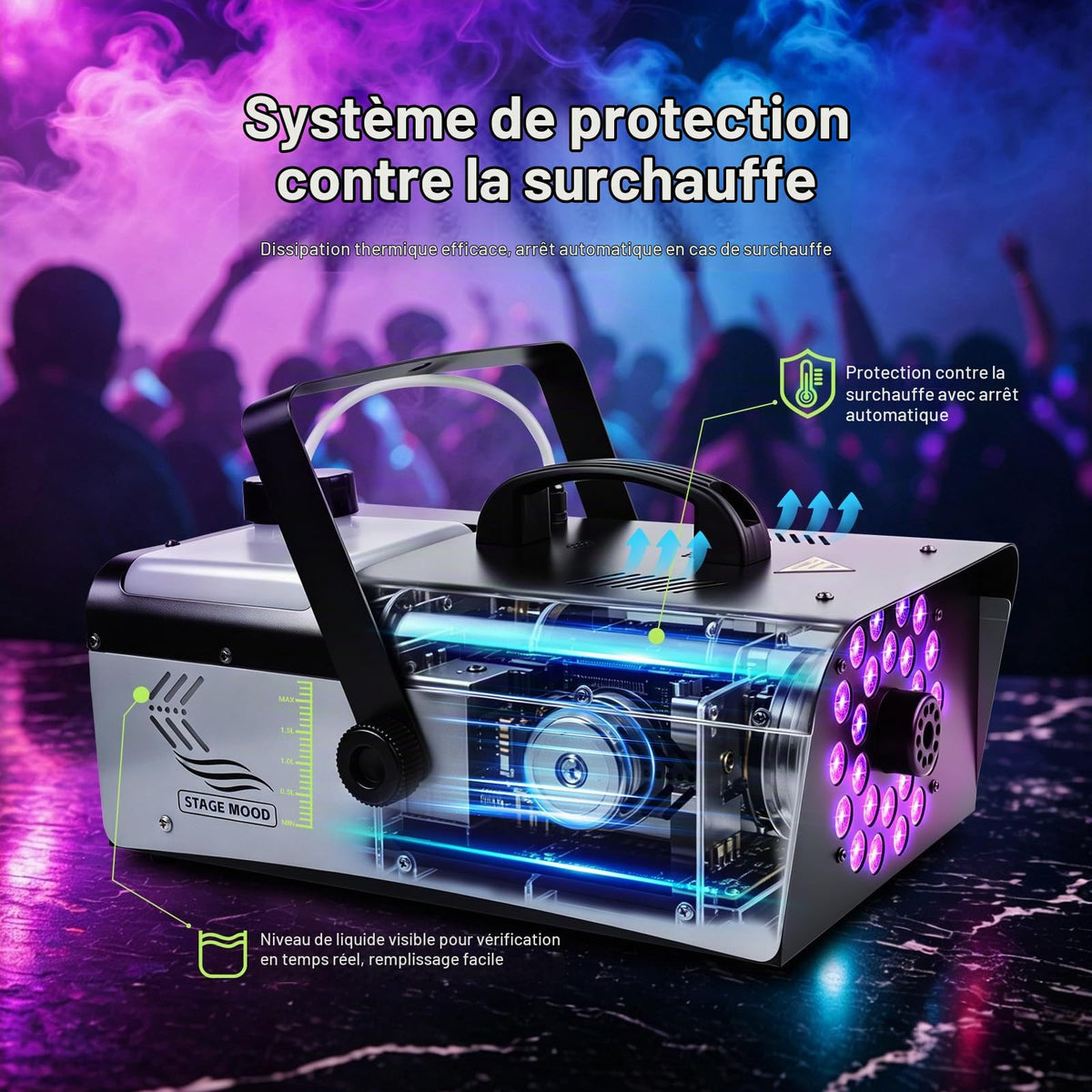1500W fog machine with integrated 24 LED lights - product image 5