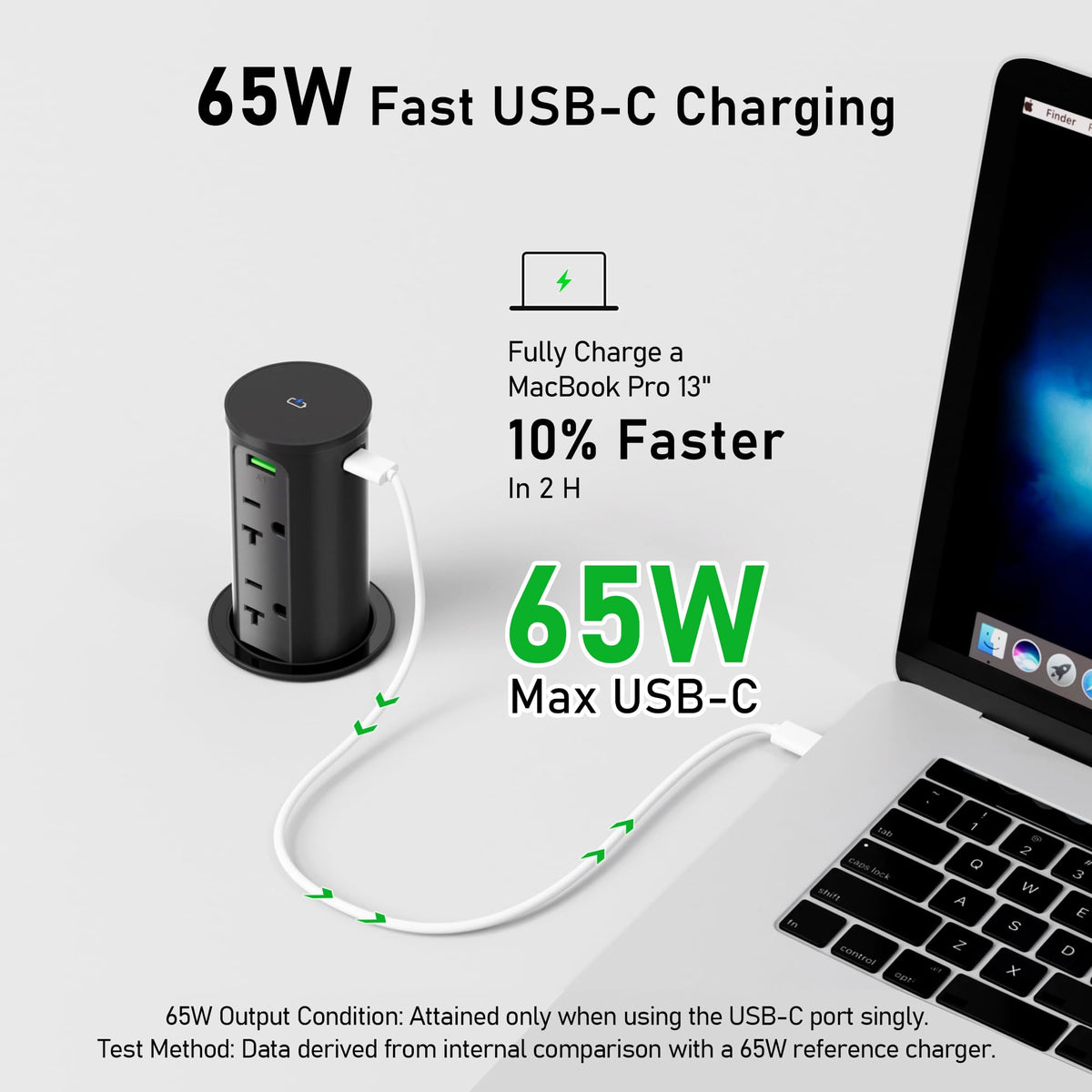65W USB-C charging pop-up outlet