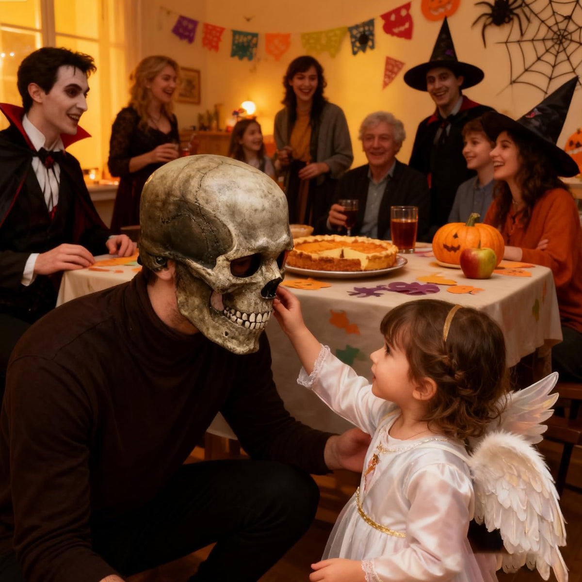 Realistic skull face mask for Halloween costume party
