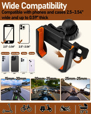Quick clip installation steps for phone mount on handlebar in 3 seconds