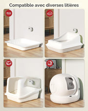 AI cat camera compatible with different litter box types