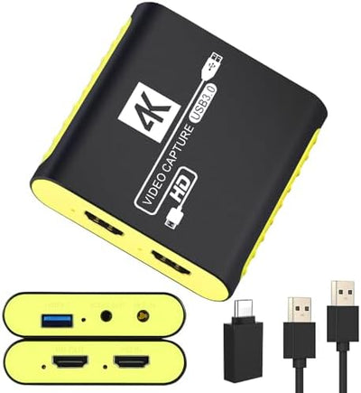 USB 3.0 HDMI Video Capture Card for Nintendo Switch 2, 1080P 60FPS, 4K HDMI Loop-Out