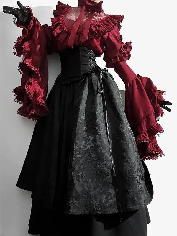 Gothic Pirate Dress – 18th Century Baroque Queen Costume Gothic Pirate Dress – 18th Century Baroque Queen Costume