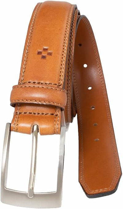 Vince Camuto Men's Italian Leather Belt, 35mm Double-Stitched Dress & Casual Belt