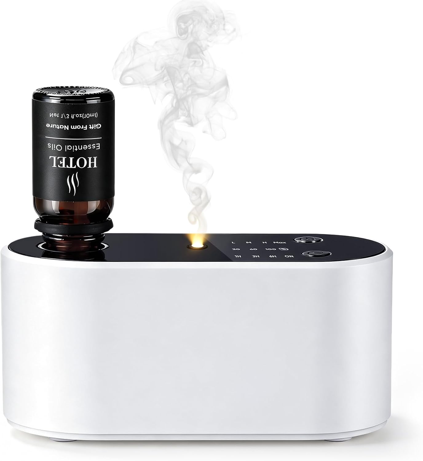 Waterless cold air essential oil diffuser releasing a fine aromatic mist