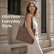 Stylish quilted shoulder tote bag for everyday wear
