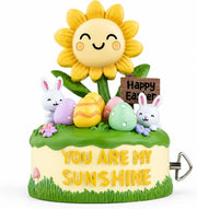 Front view of You Are My Sunshine wind-up Easter music box